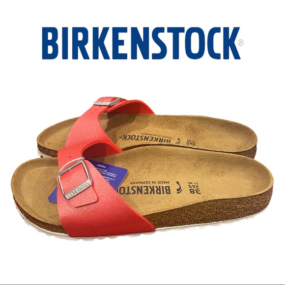 icy metallic poppy birkenstock